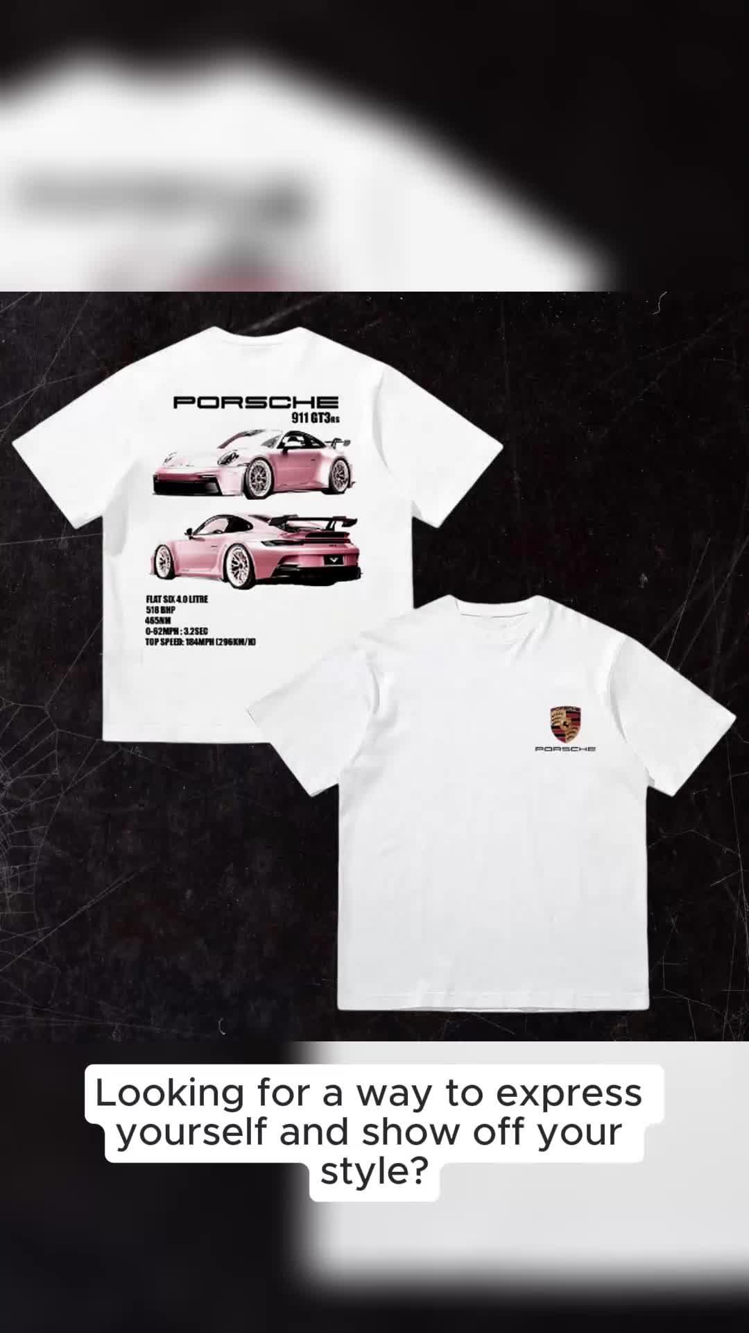 Luxury Porsche T-Shirt Fashion Promo