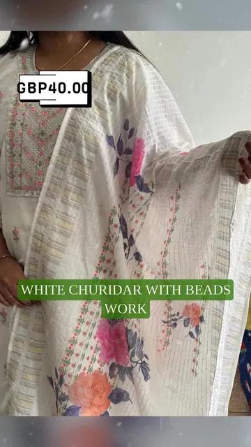 White Churidar Fashion Promo