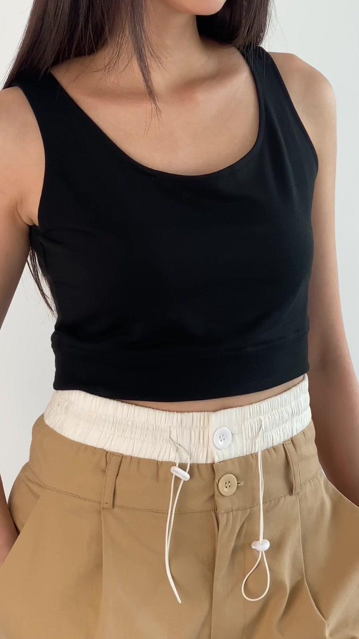 Yuki Black Tank Top Fashion Promo