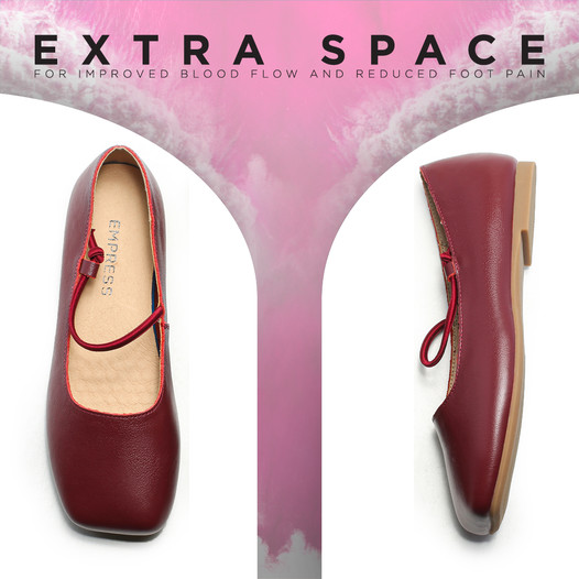 Empress Square Toe Flats Comfort Promo