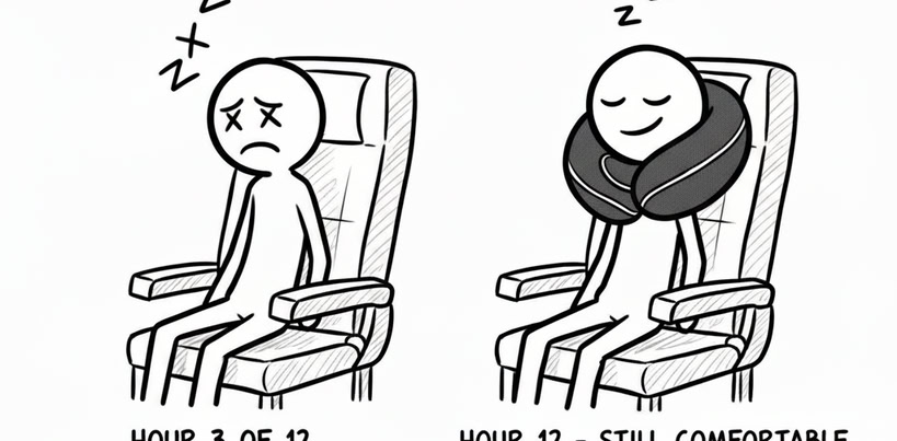Long-Haul Flight Neck Pillow Promo