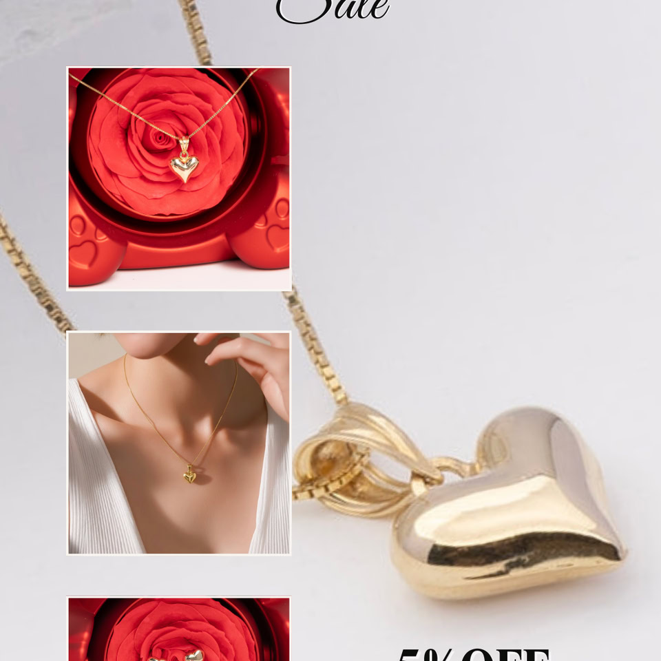 Valentine's Day Heart Jewelry Promo